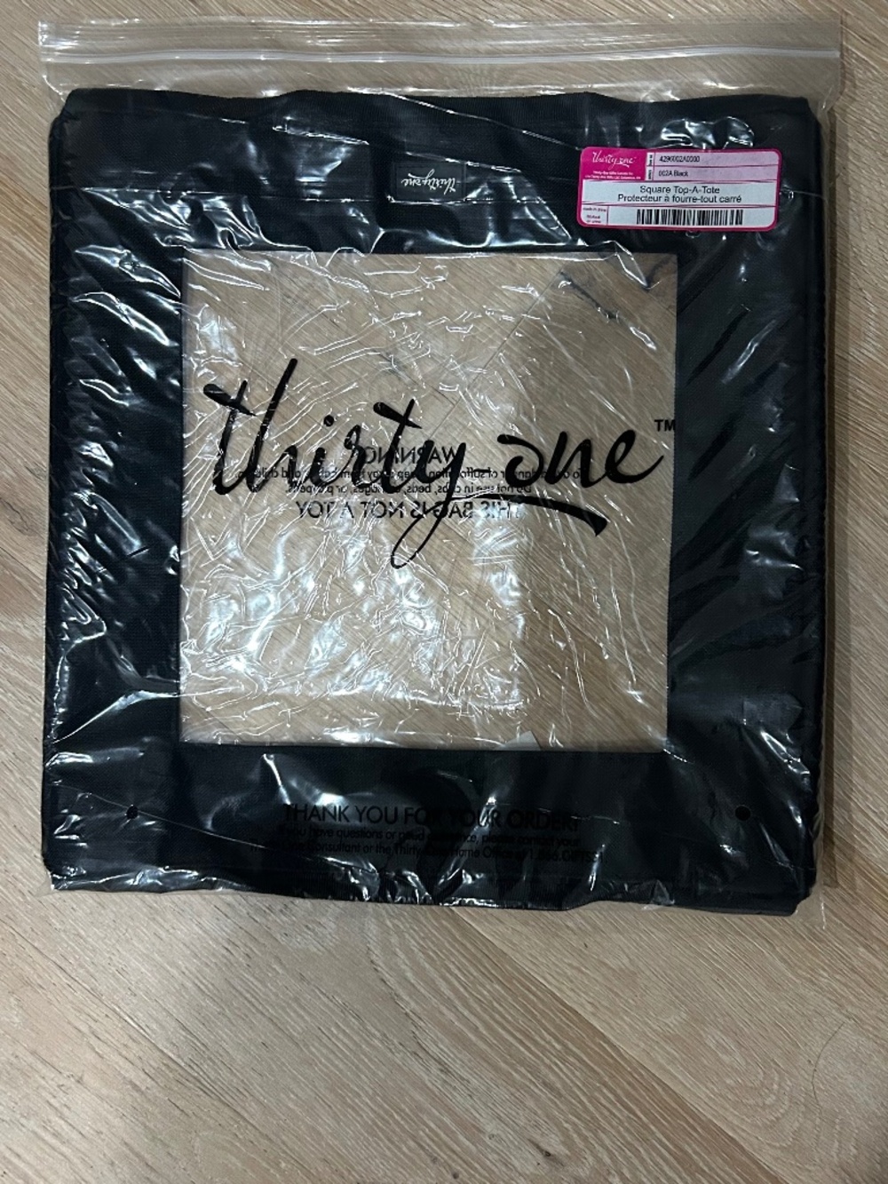 NWT—Thirty-One Square Top A Tote (Black)